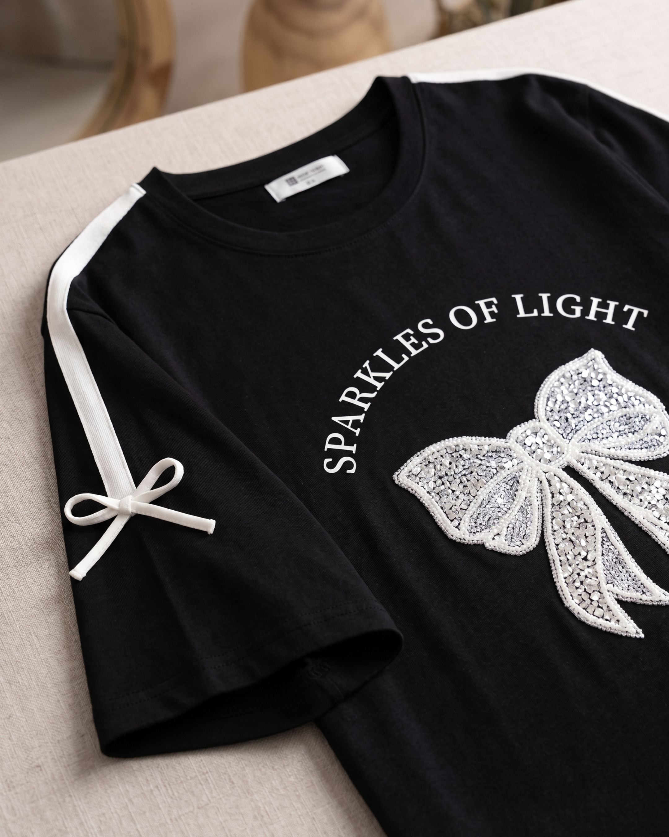 Women's Graphic Bow Two-Piece Loungewear Set