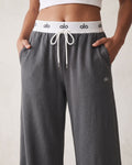 Women’s Branded Waistband Wide-Leg Athleisure Trousers