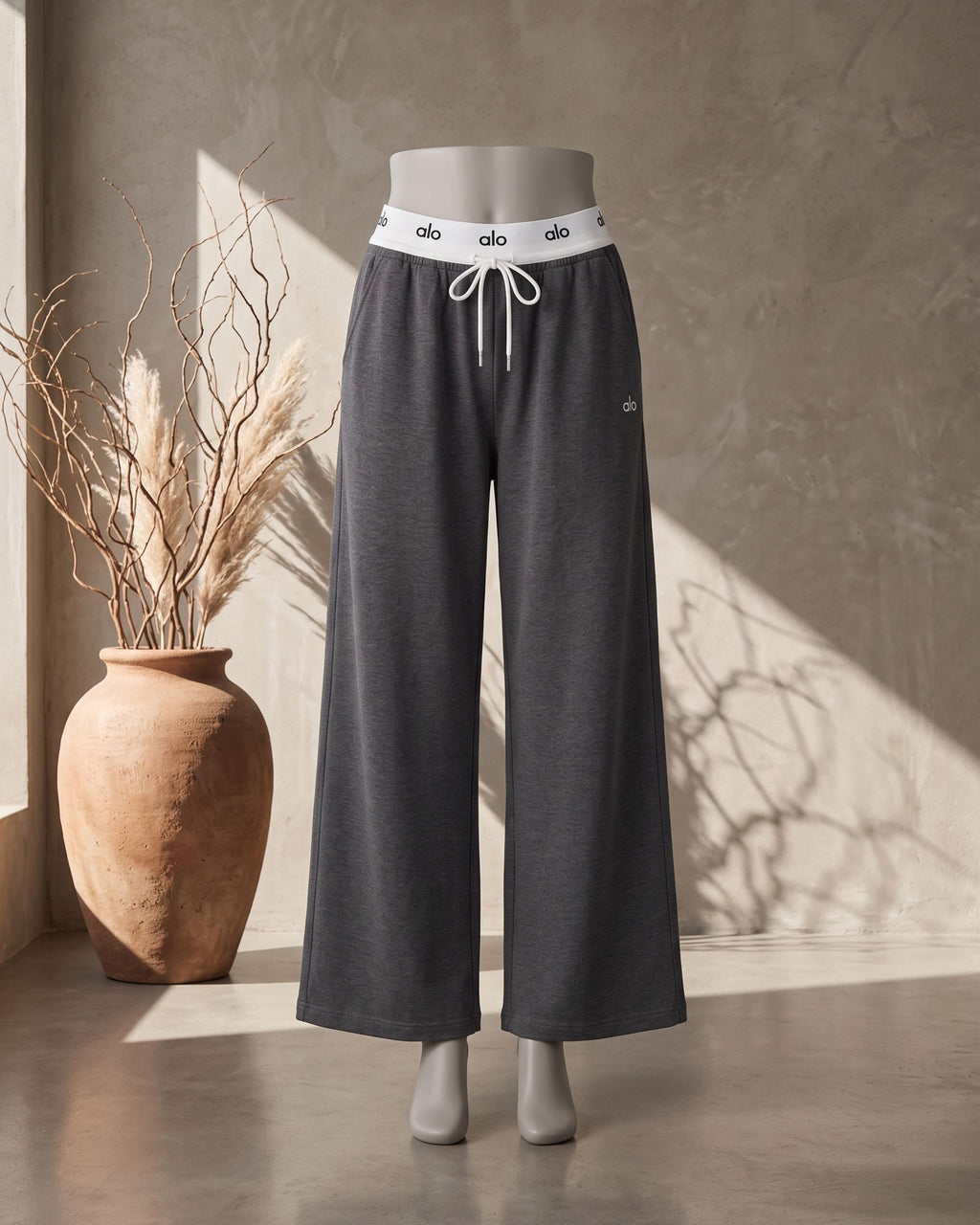 Women’s Branded Waistband Wide-Leg Athleisure Trousers