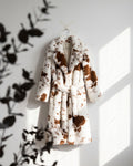 Women's Spotted Plush Faux Fur Wrap Overcoat (Animal) LHA20