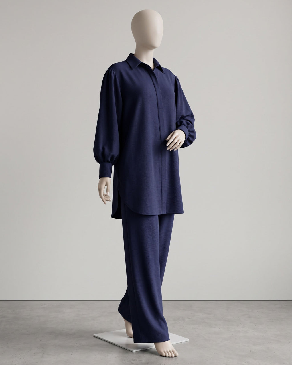 Two-Piece Button-Down Shirt and Trouser Set