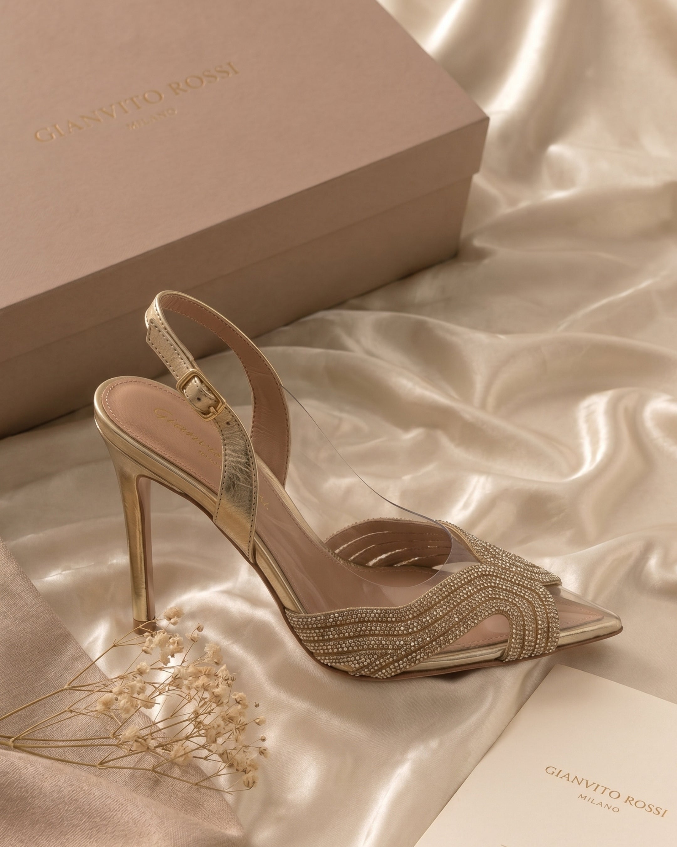 Celestial Crystal Stiletto Slingbacks