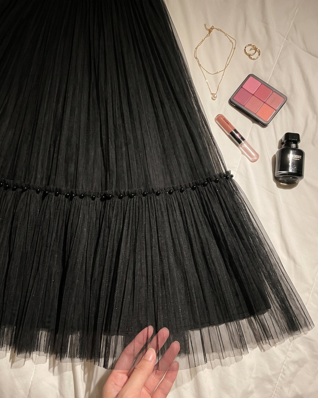 Whimsical Pleated Tier Skirt (3621)
