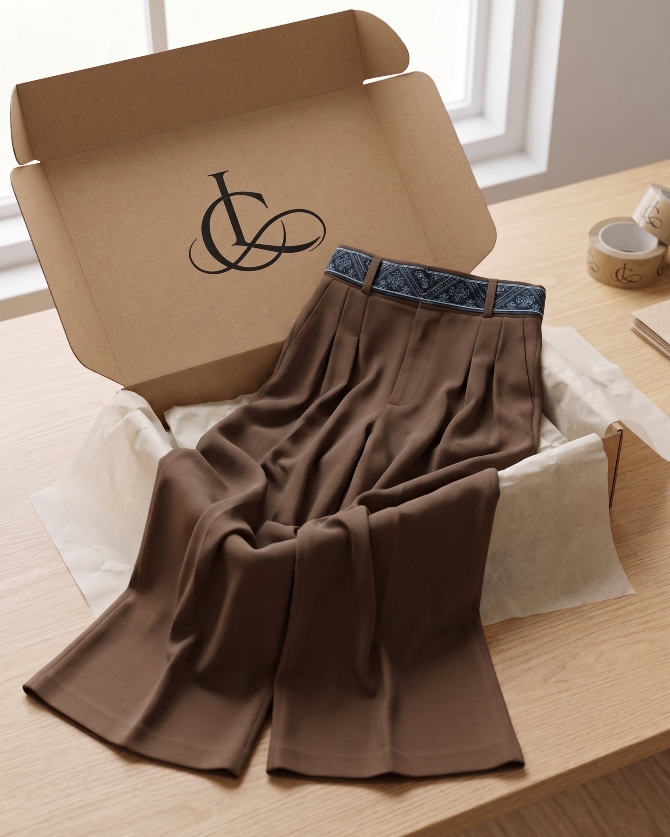 Wide Leg Pleated Trouser (TS-519)