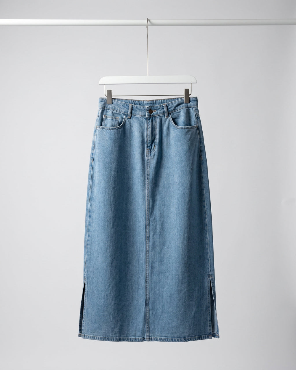 Denim Skirt Side Cut