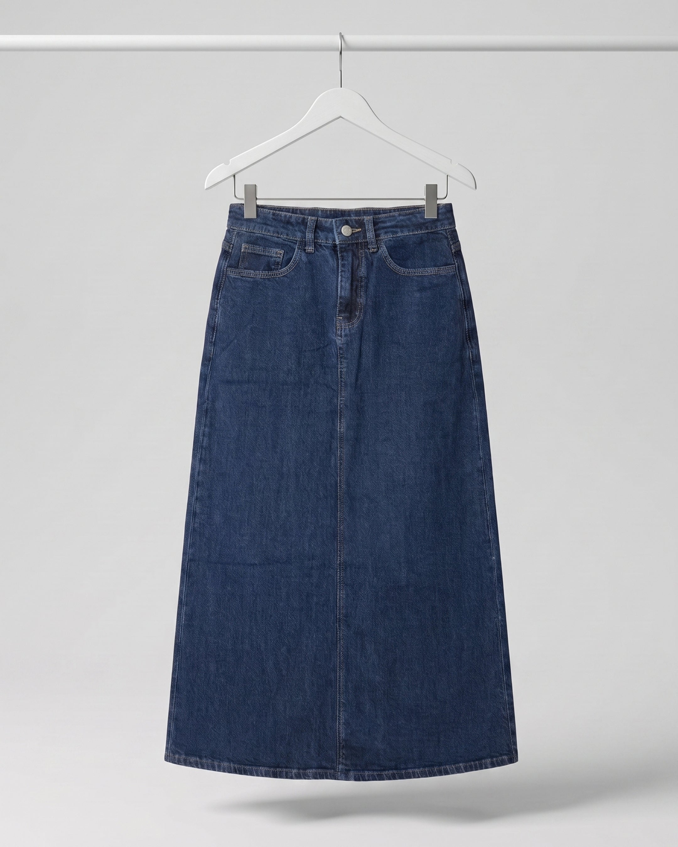 Denim Skirt Side Cut
