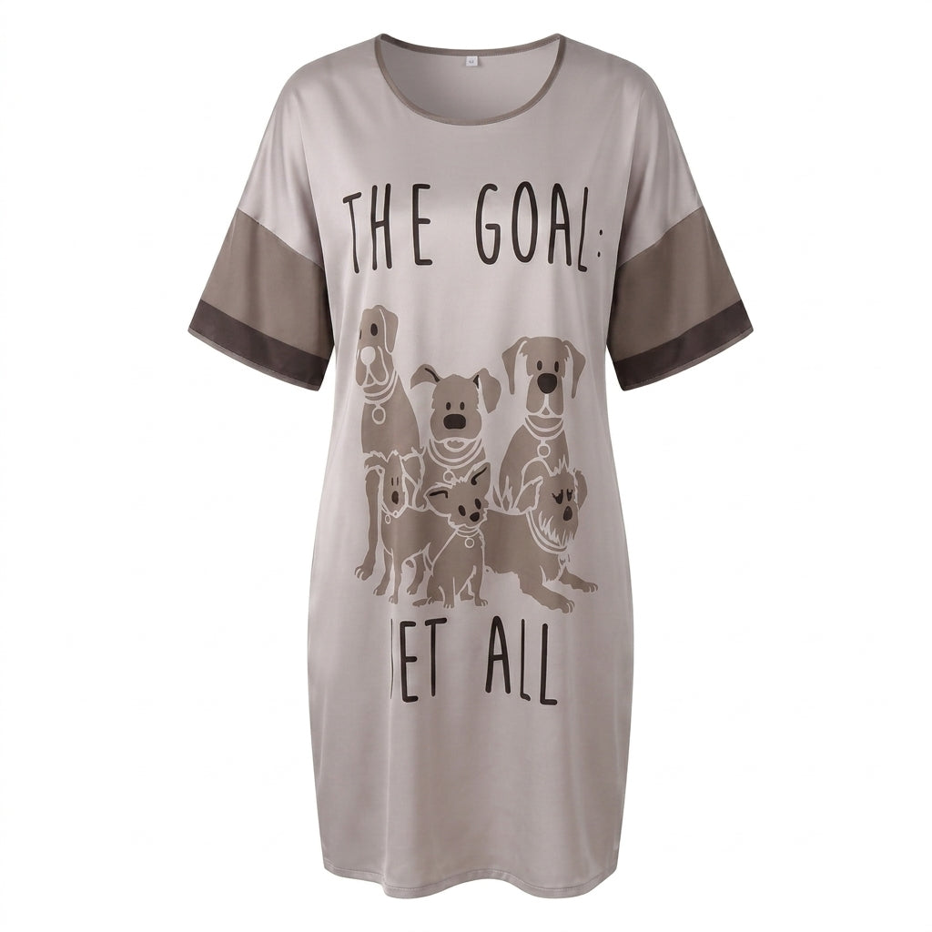 Puppy Print Long Nightshirt