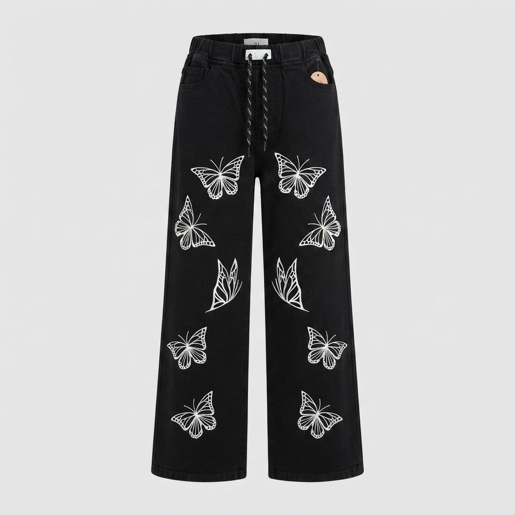Butterfly Print Jeans