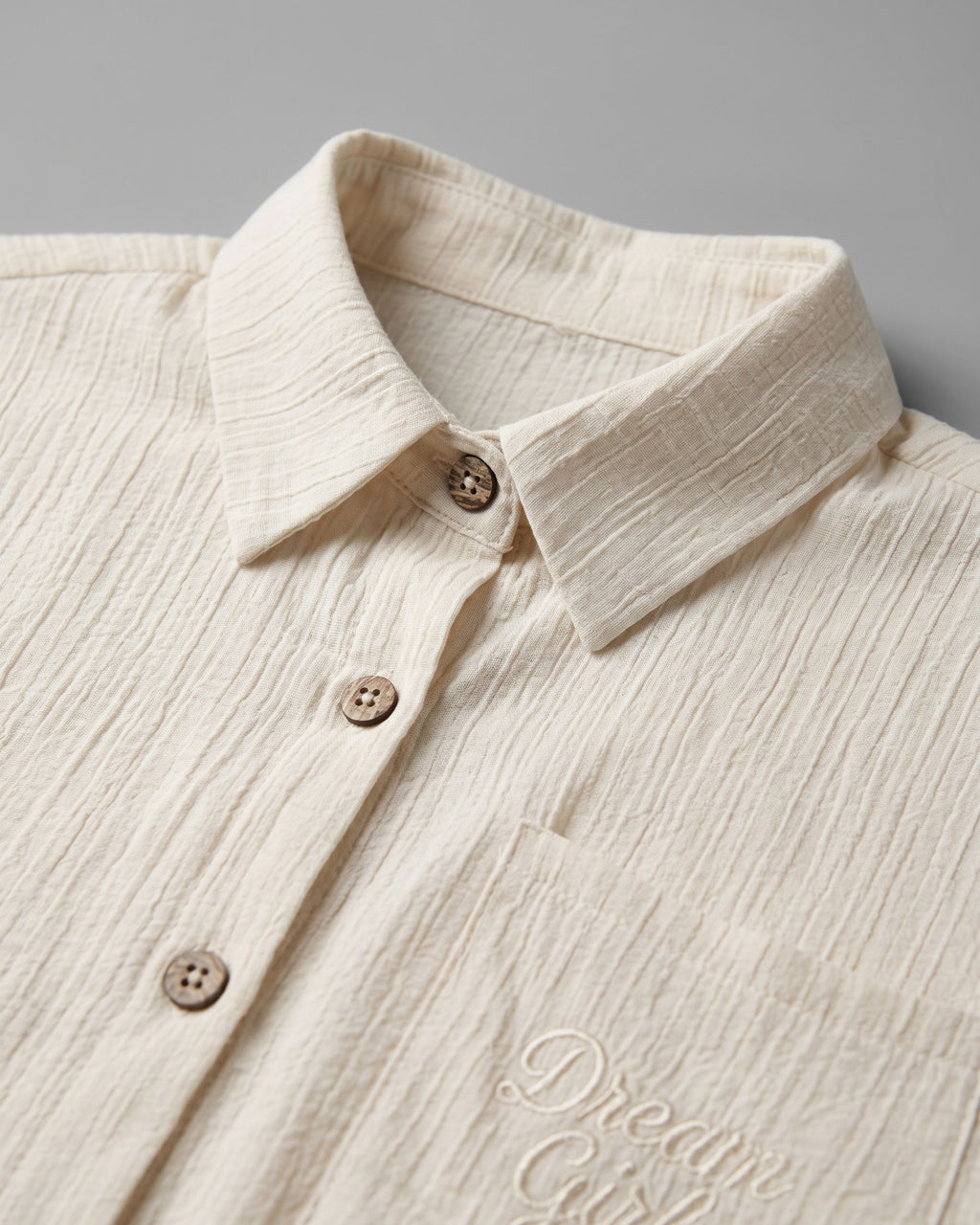 Women's Relaxed "Dream Girl" Embroidered Button-Down Shirt