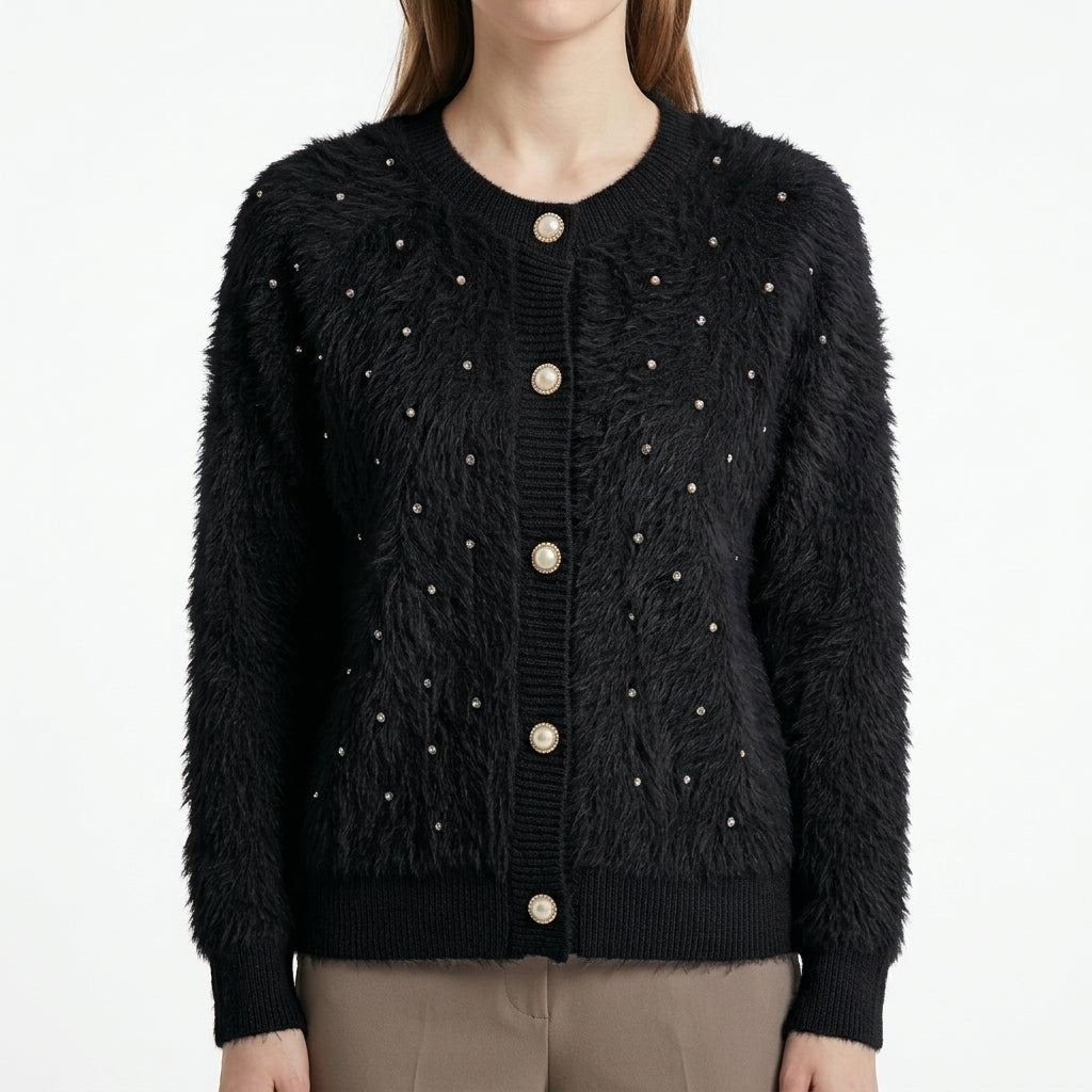 Shaggy Pearl Cardigan (VG-2019)
