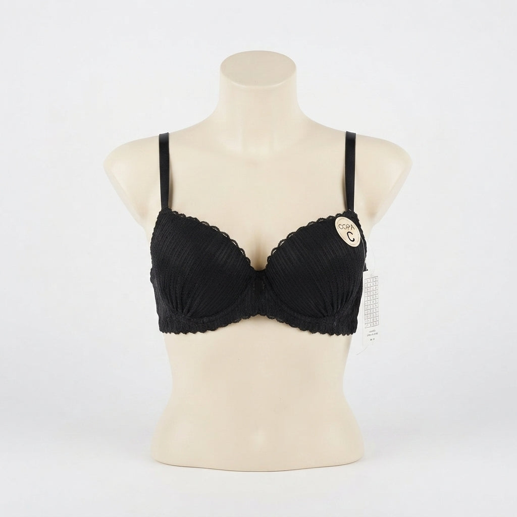 Lace Scallop Pleated Contour Bra (2704)