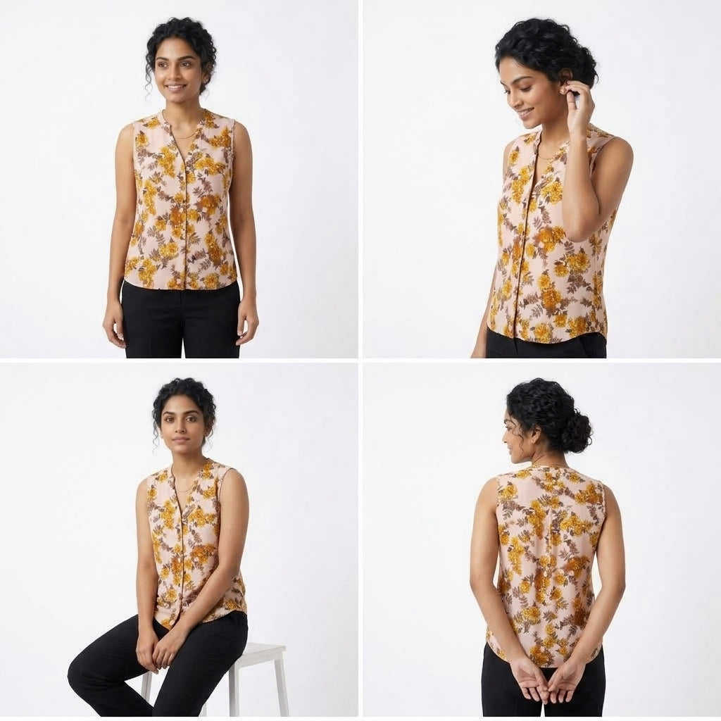 Summer Floral Tank Shirt