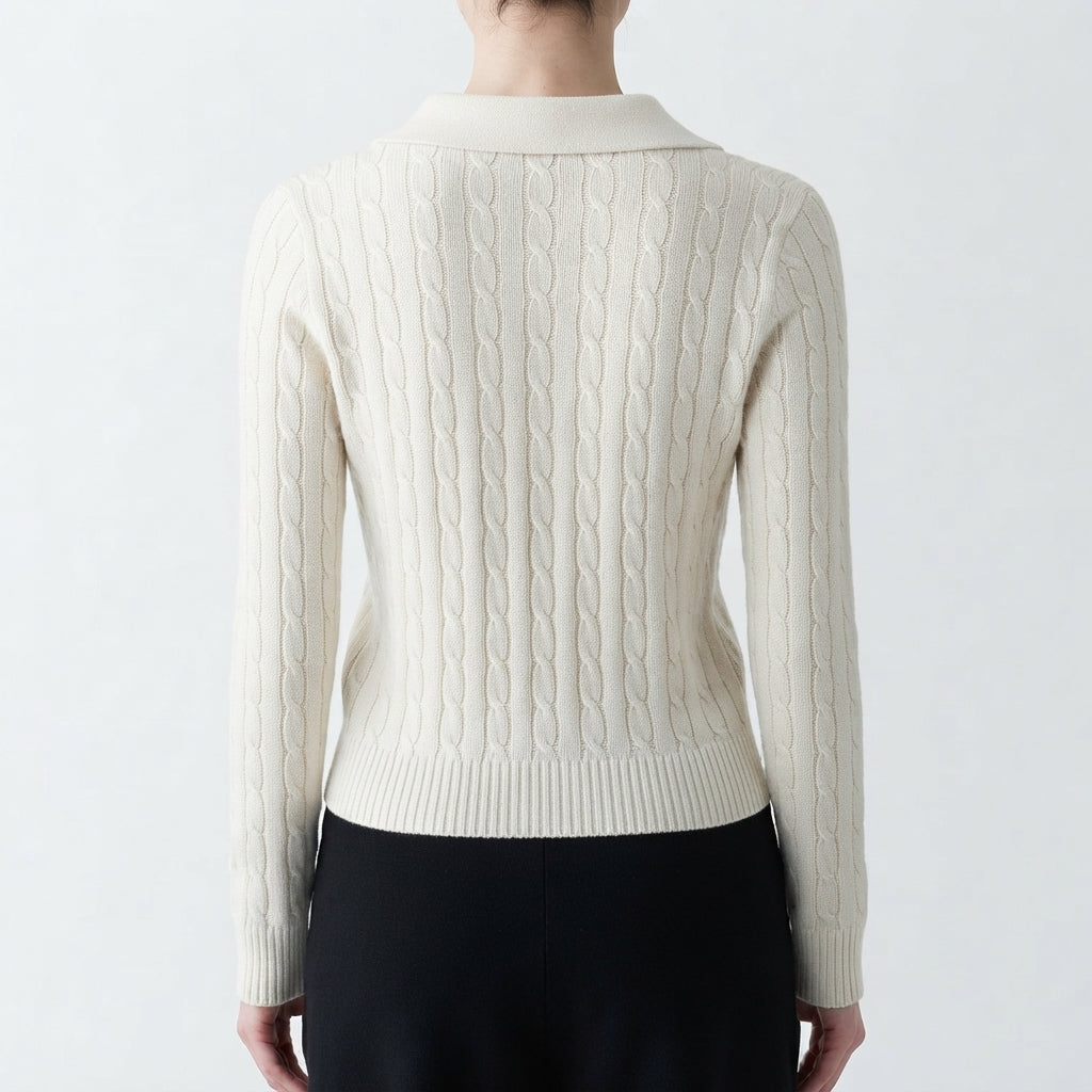Collared Texture Sweater (S-160)