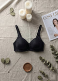 Lace Trim Elegant Bra - Black