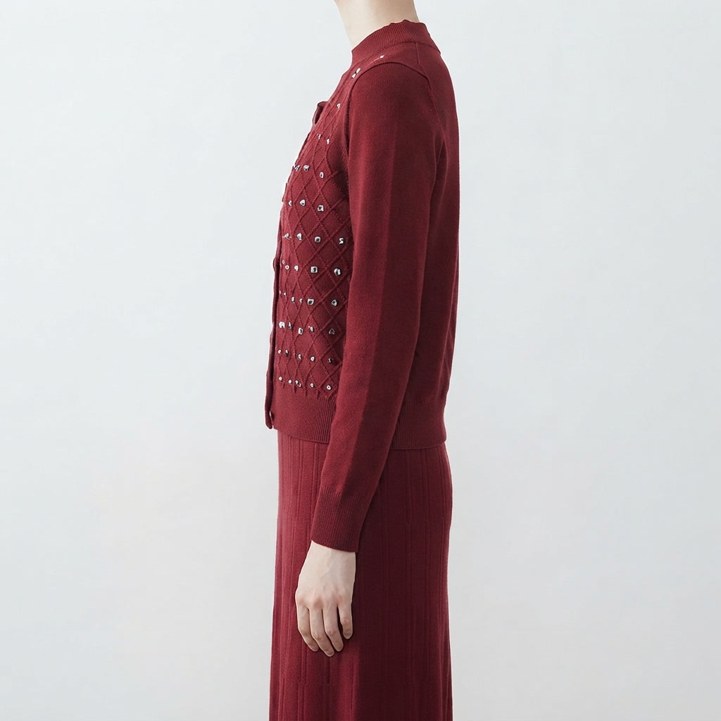 Embellished Cardigan Set (2068)