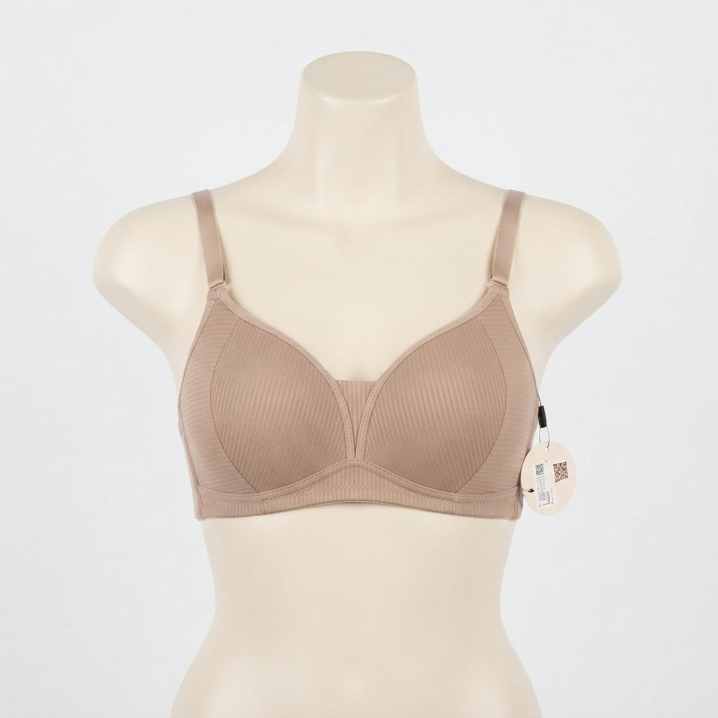 Soft-Touch Ribbed Lounge Bra (7866)