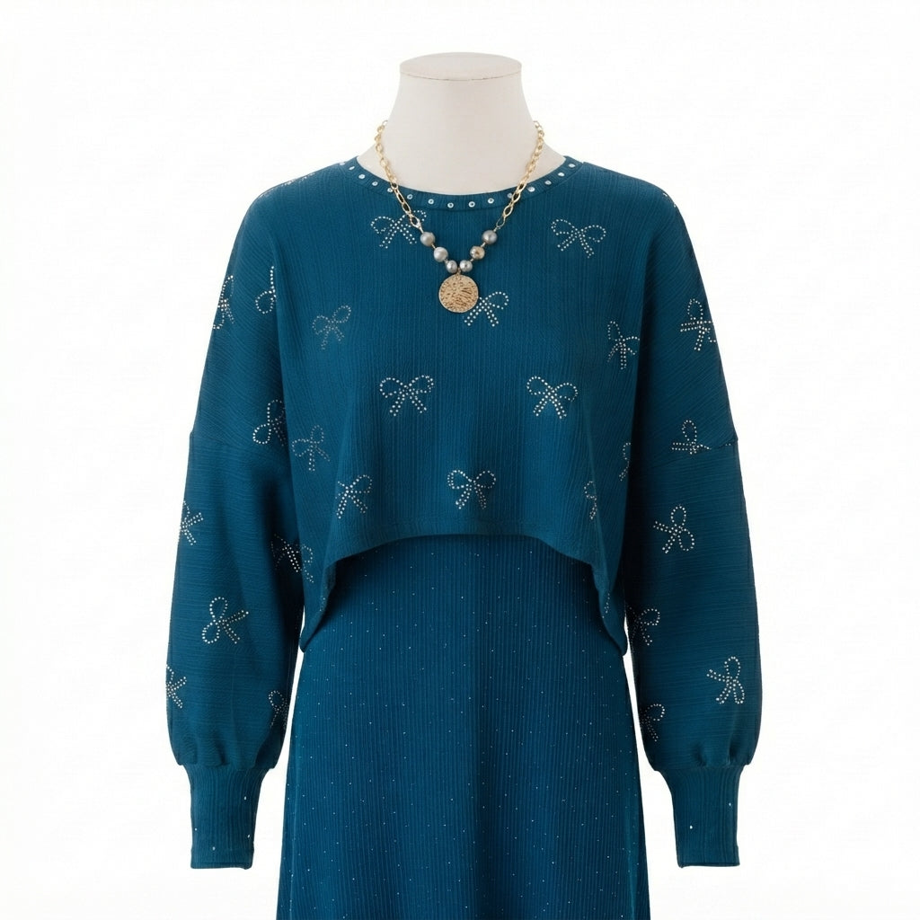 Glamorous Ribbon Motif Dress Set (VG1712)