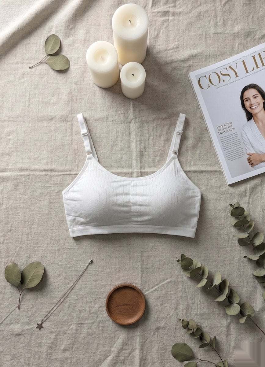 Smooth Contour Support Bra - Gray/White