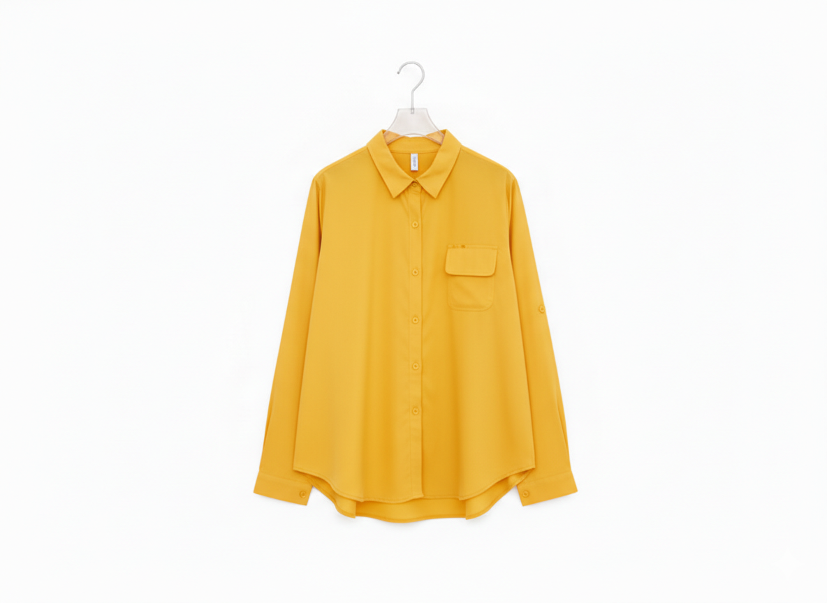 Versatile Collar Shirt One Pocket