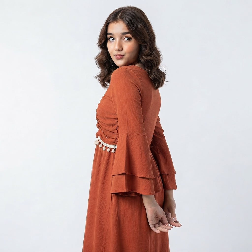 Bohemian Bell-Sleeve Maxi (A-244)