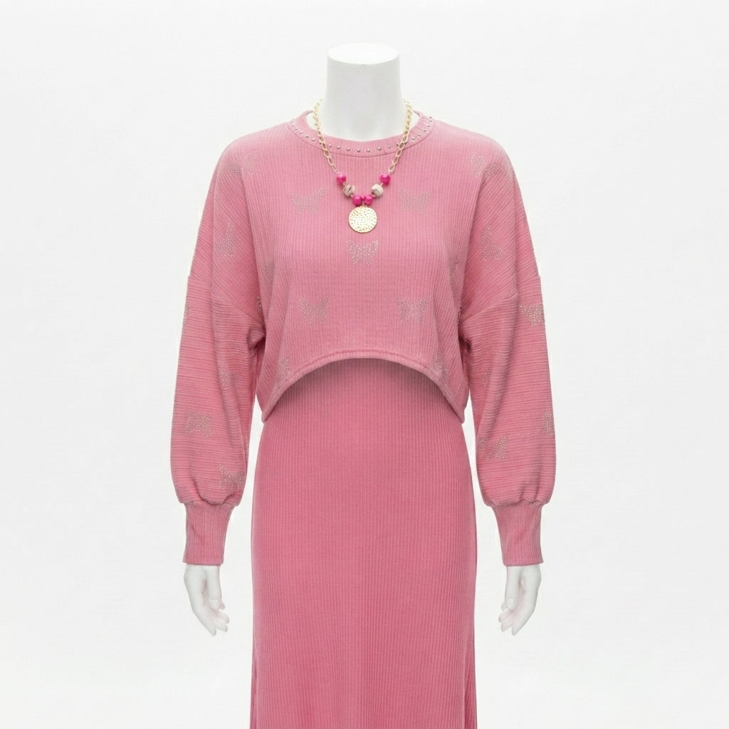 Glamorous Ribbon Motif Dress Set (VG1712)