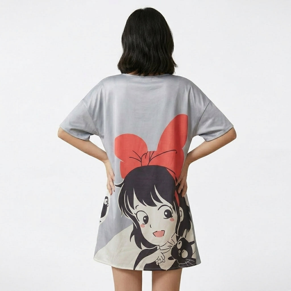 Oversized Cartoon Graphic Nightshirt