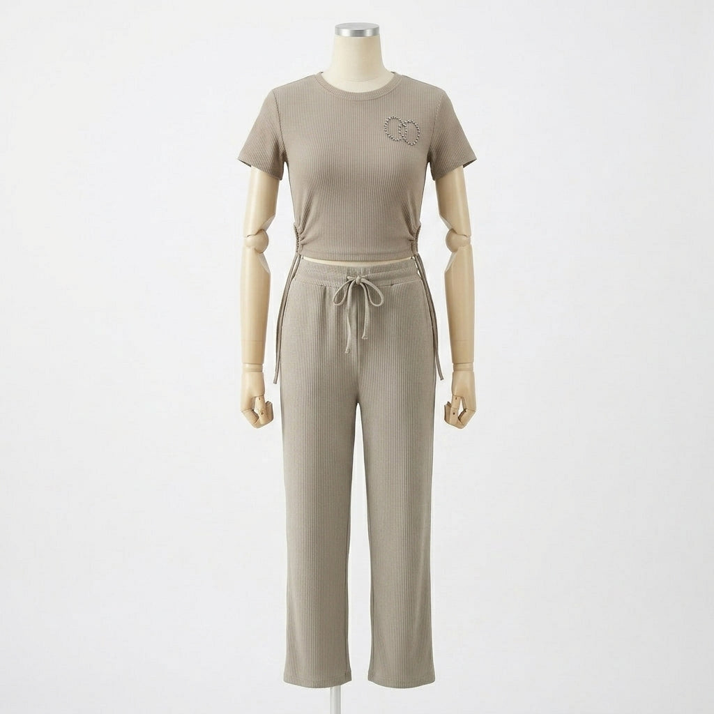 Trendy Ribbed Lounge Co-Ord (F-43)