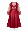 Premium Floral Lace Bustier Maxi Chemise & Robe Set