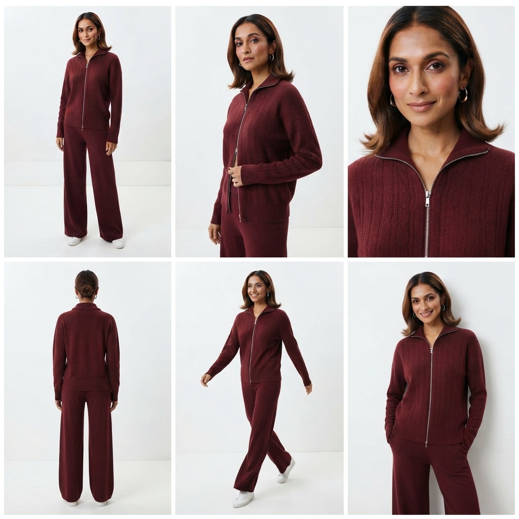 Ethereal Knit Zip Set (VG-1982)