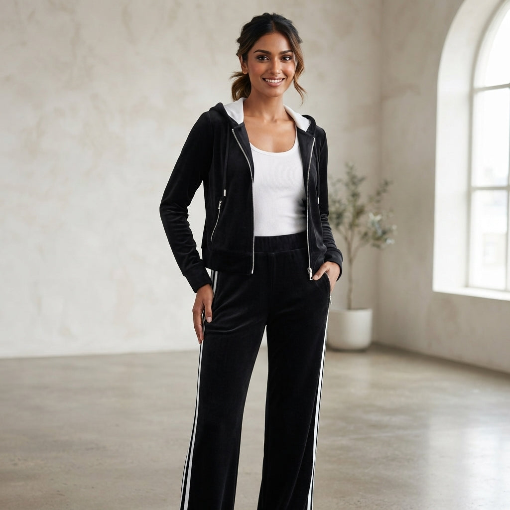 Velour Hoodie Set (VG-1594)
