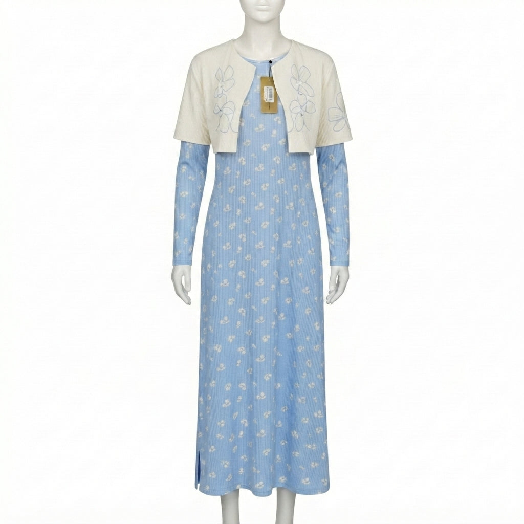 Floral Print Bolero & Maxi Set (VG1695)