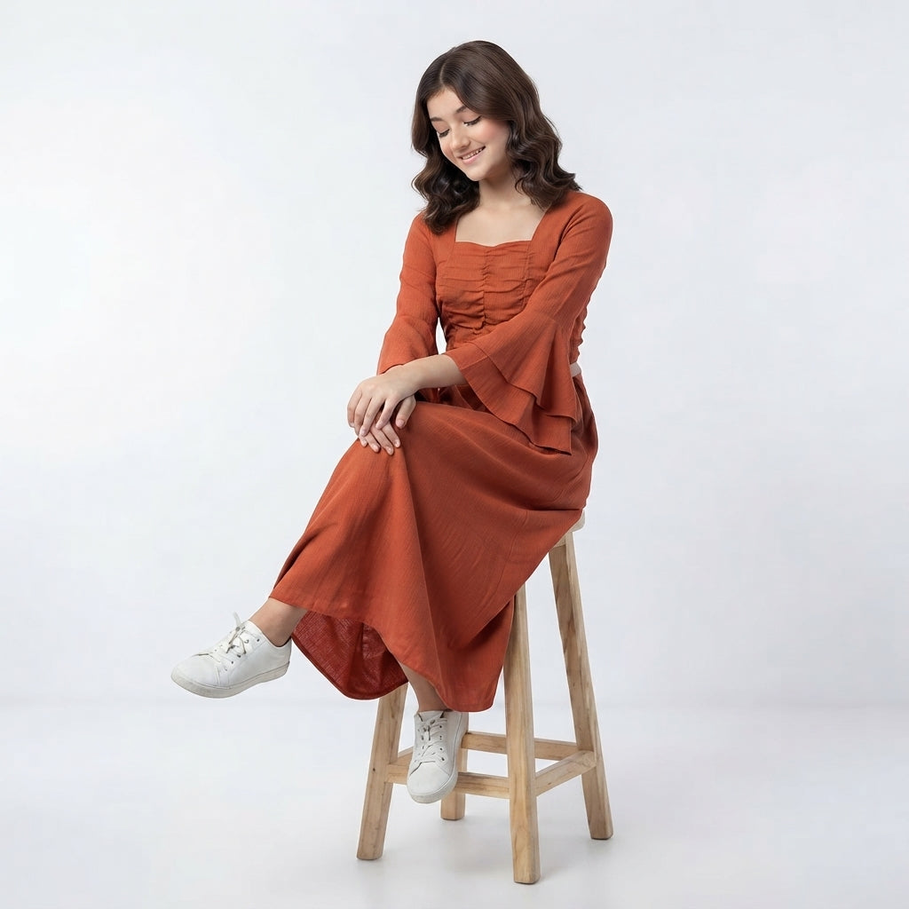 Bohemian Bell-Sleeve Maxi (A-244)