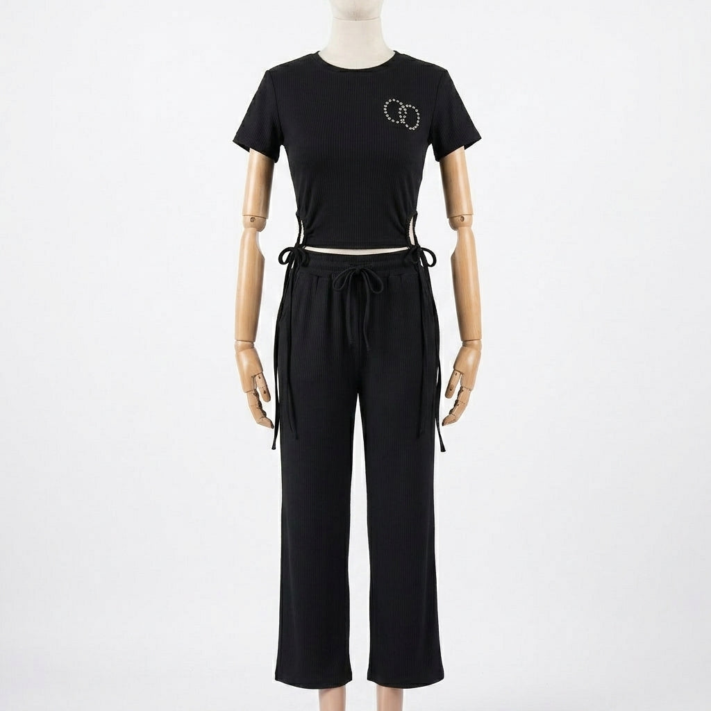 Trendy Ribbed Lounge Co-Ord (F-43)