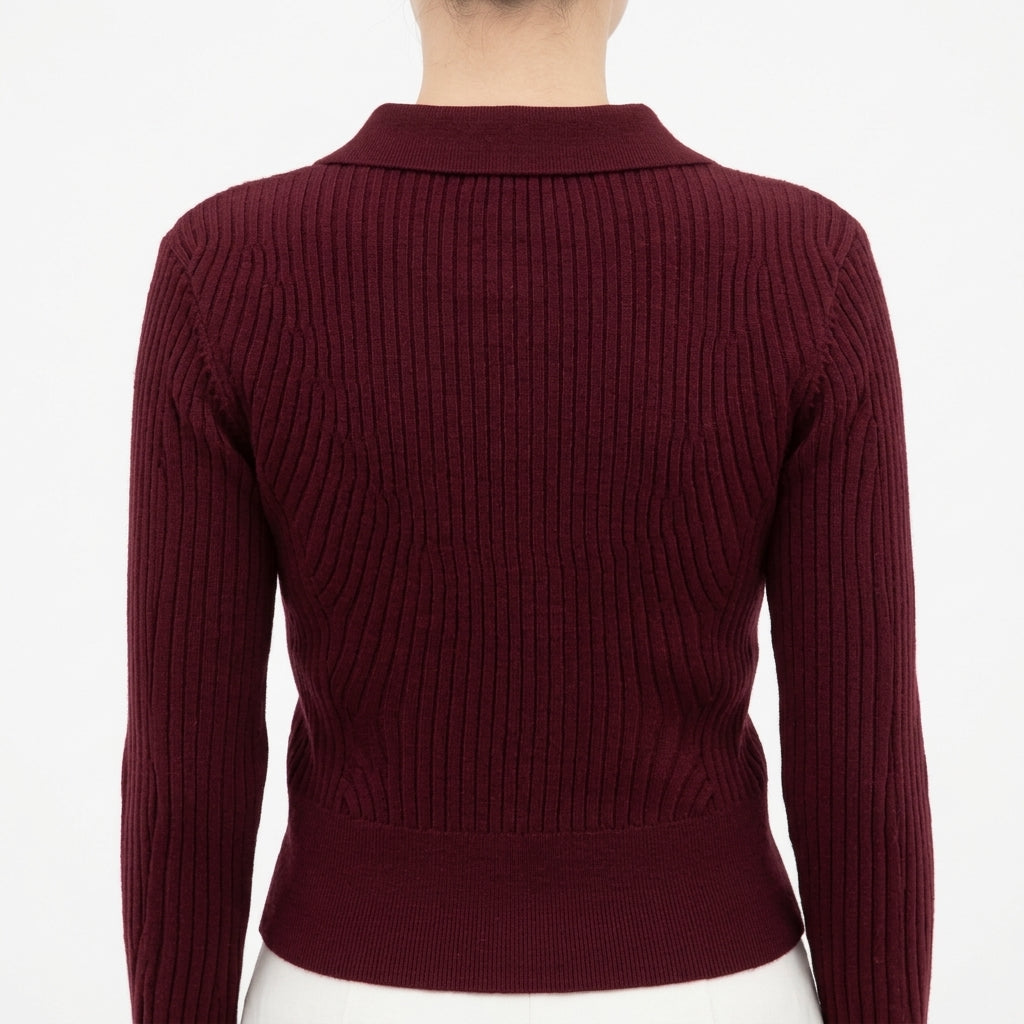 Buttoned Polo Knit (S-159)