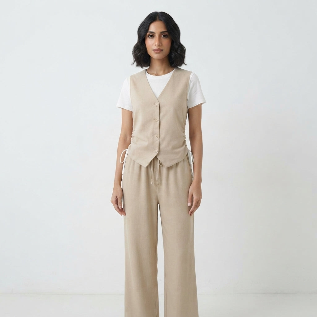 Layered Vest Co-Ord Set (F-21)