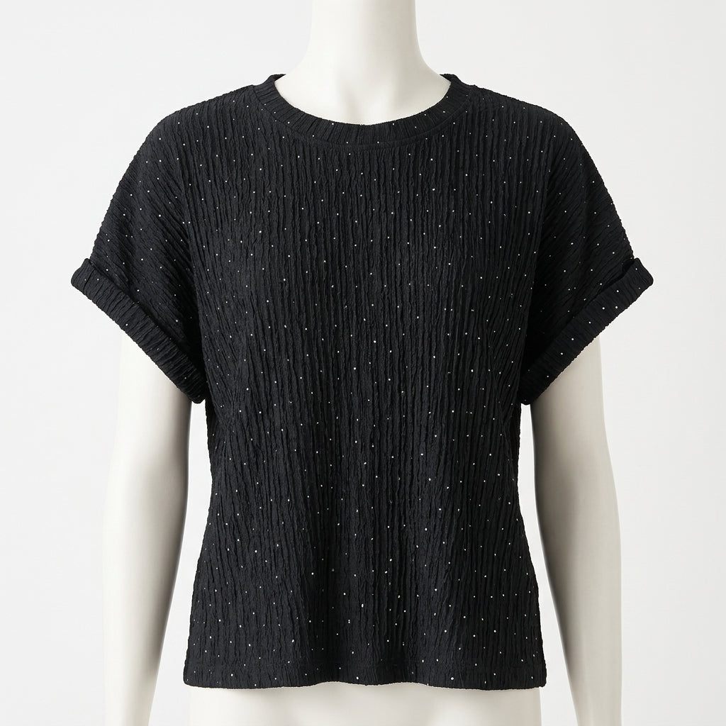 Shimmer Dot Ribbed Co-Ord (F-37)
