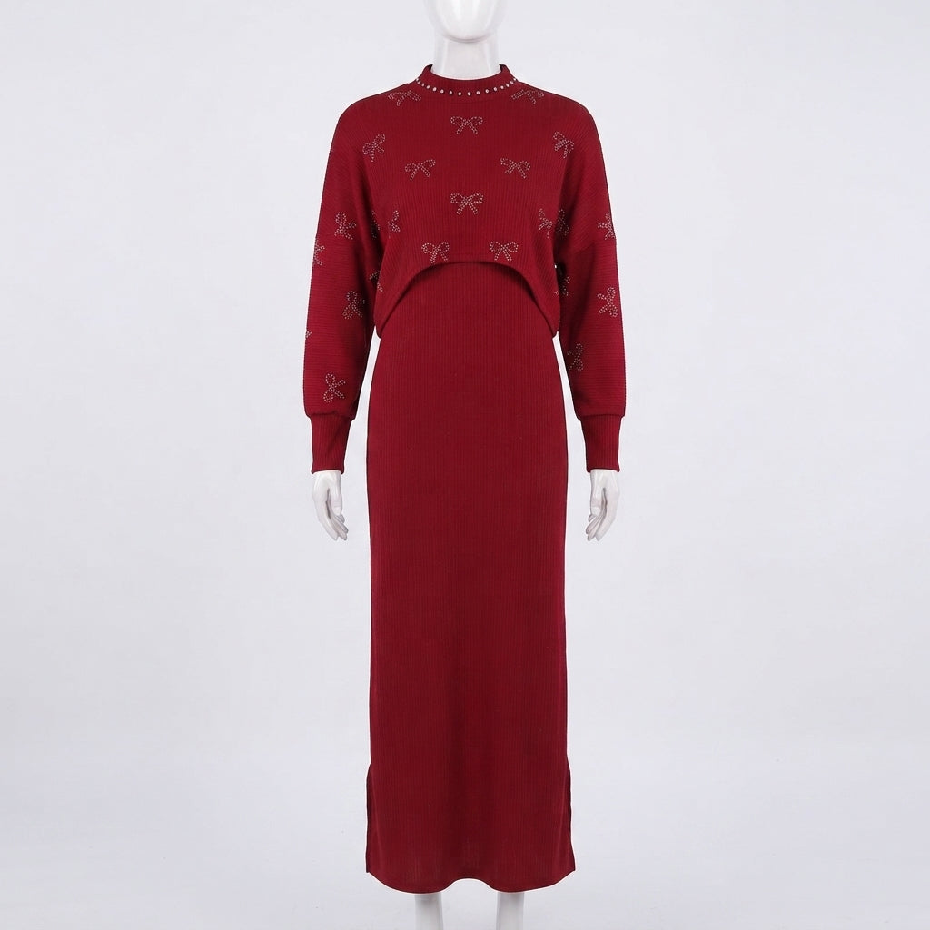 Glamorous Ribbon Motif Dress Set (VG1712)