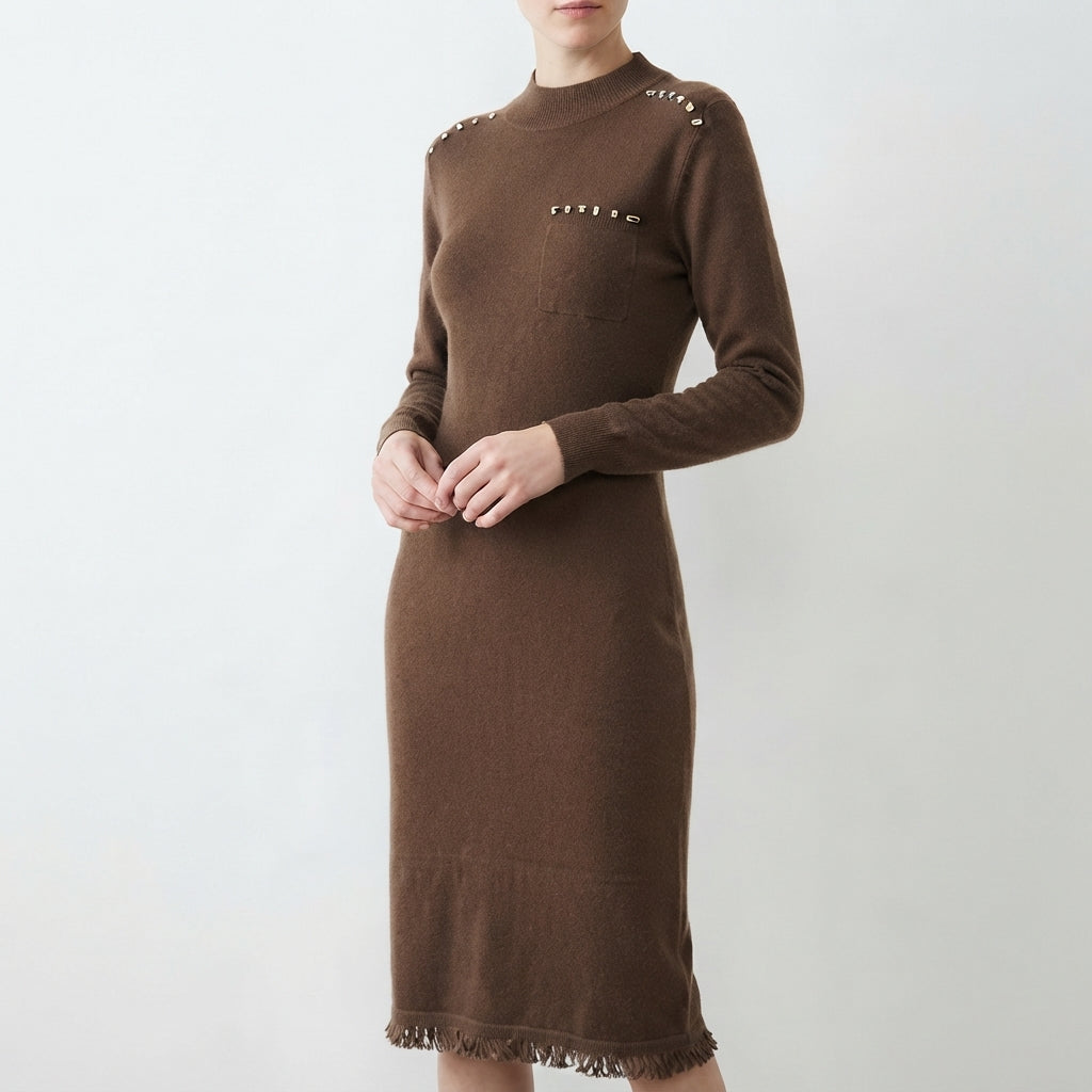 Textured Winter Dress (5264)