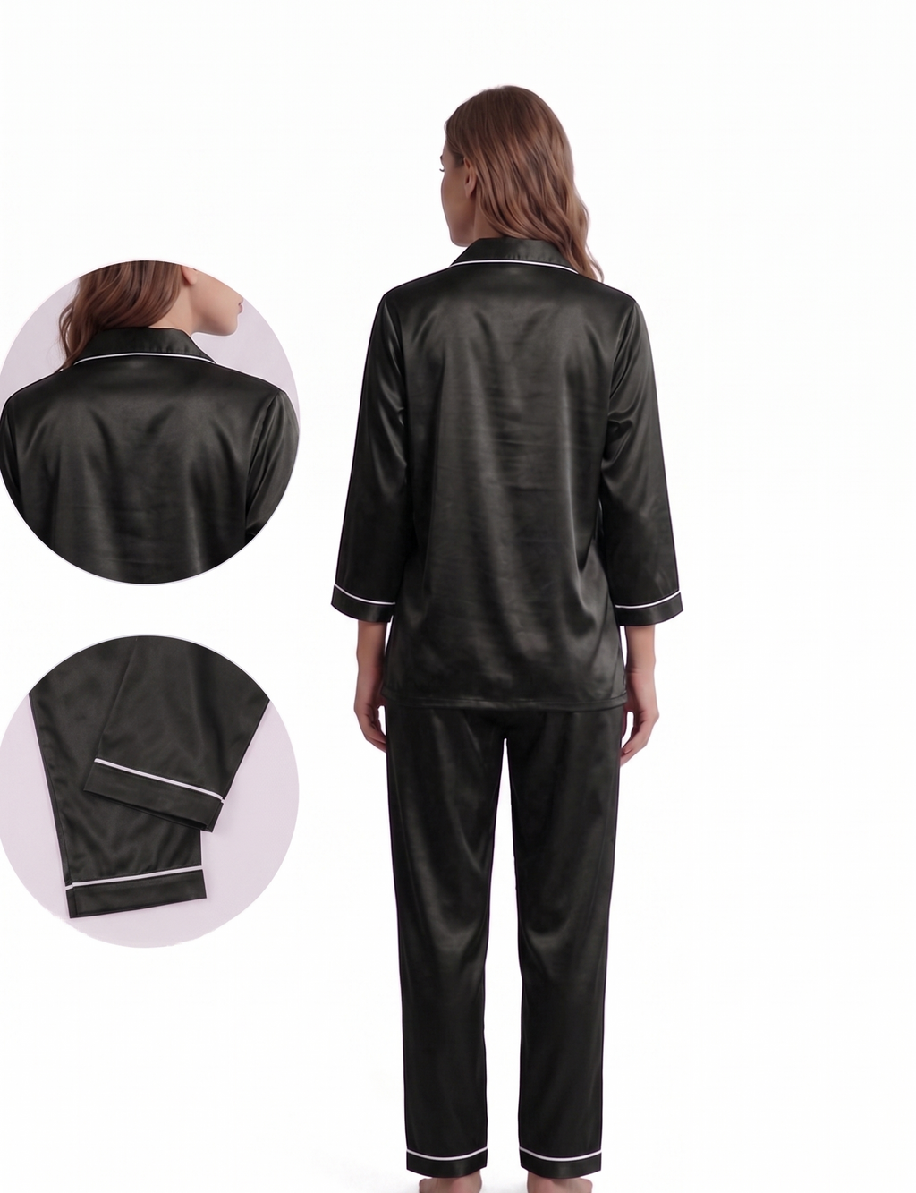 Classic Tailored Satin Pajama Set