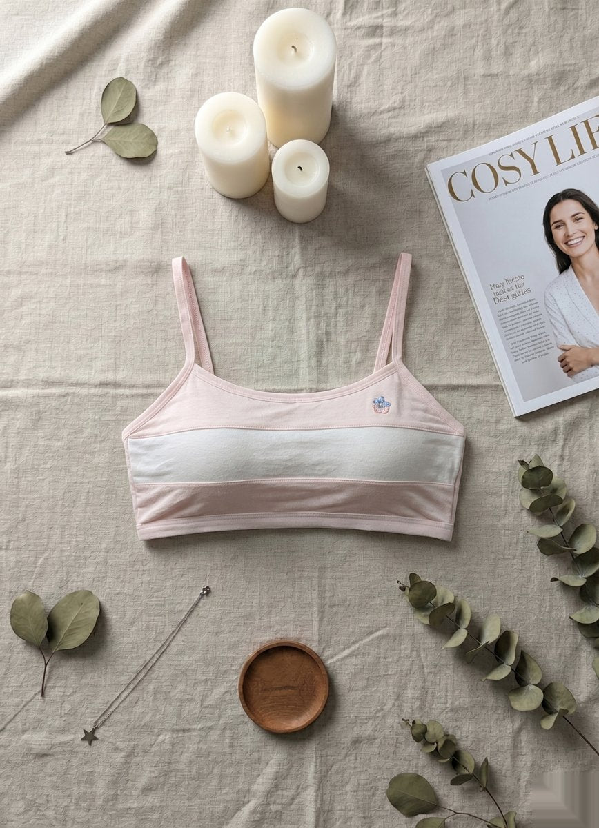 Floral Embroidered Bra - Gray 2