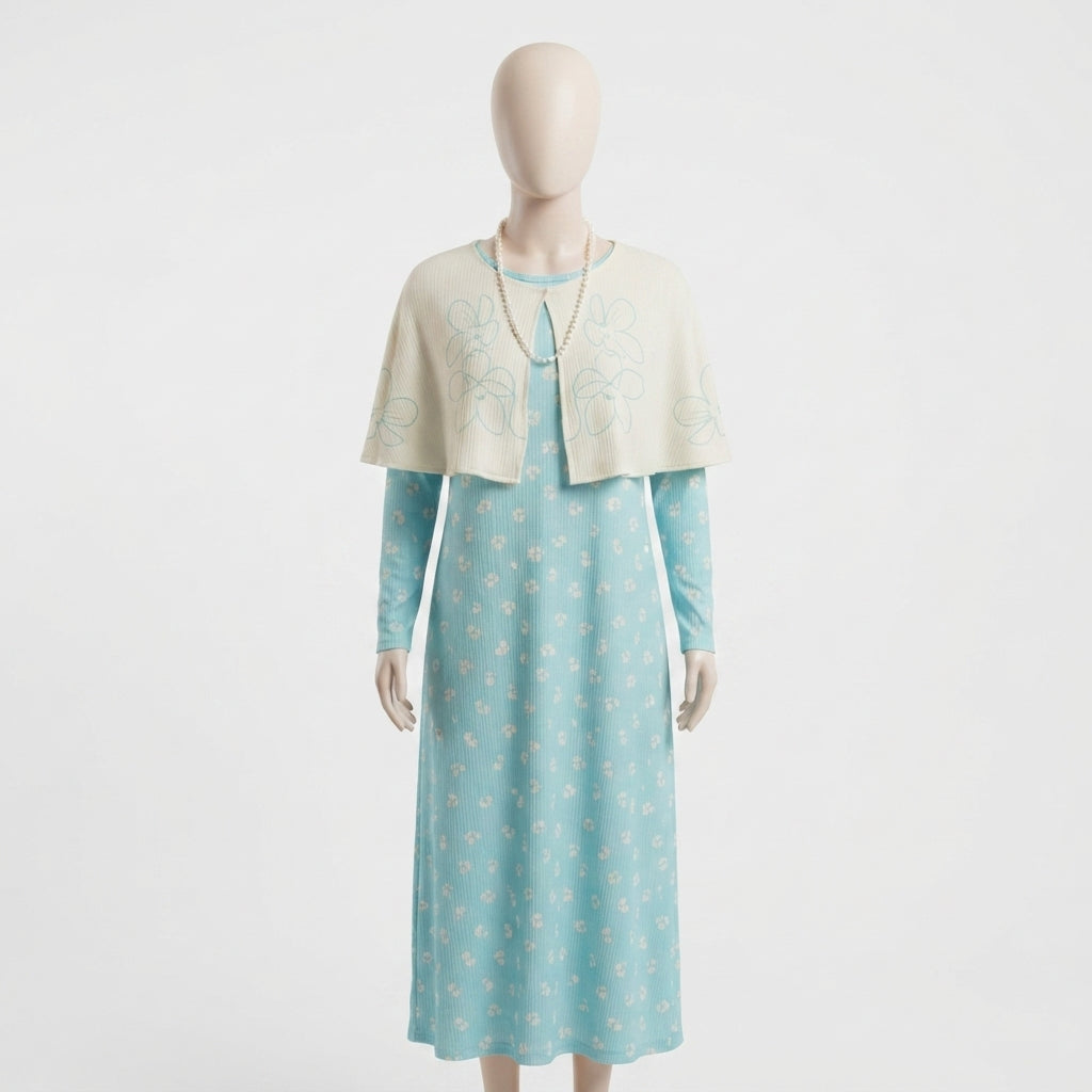 Floral Print Bolero & Maxi Set (VG1695)