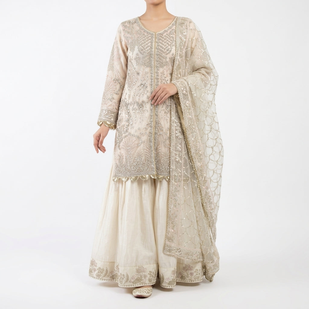 Sequin Kurti Gharara (BZ-90)