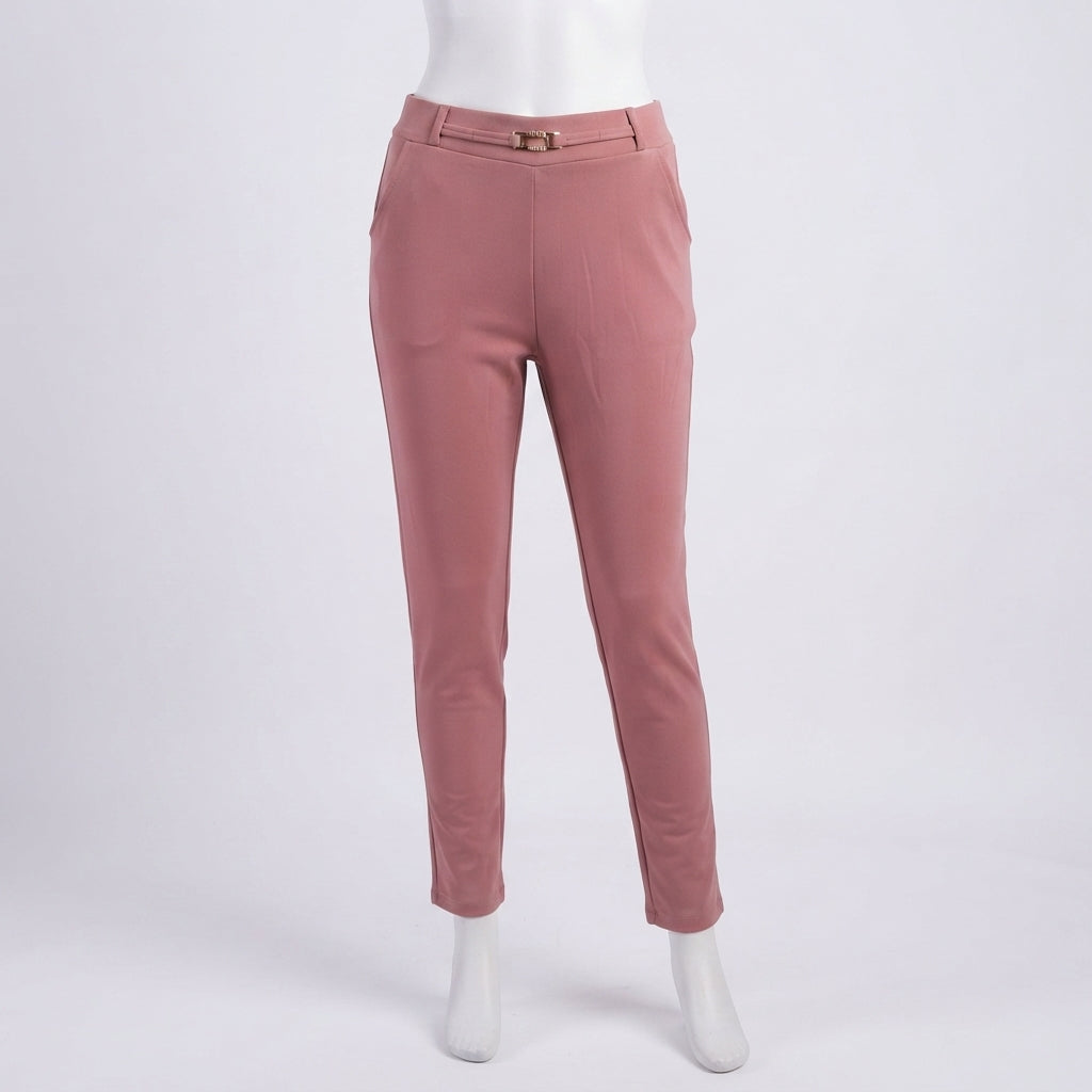 Metal Buckle Slim Pants (2061)