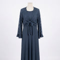 Tie-Front Bolero and Ribbed Dress Outfit (A-247)