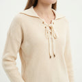 Lace-Up Knit Top (S-171)
