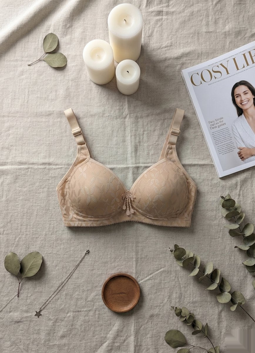 Ribbed Cotton Daily Bra - Brown/Gray 2