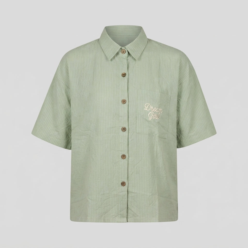 Embroidered Pocket Short-Sleeve Shirt (VG-1230)