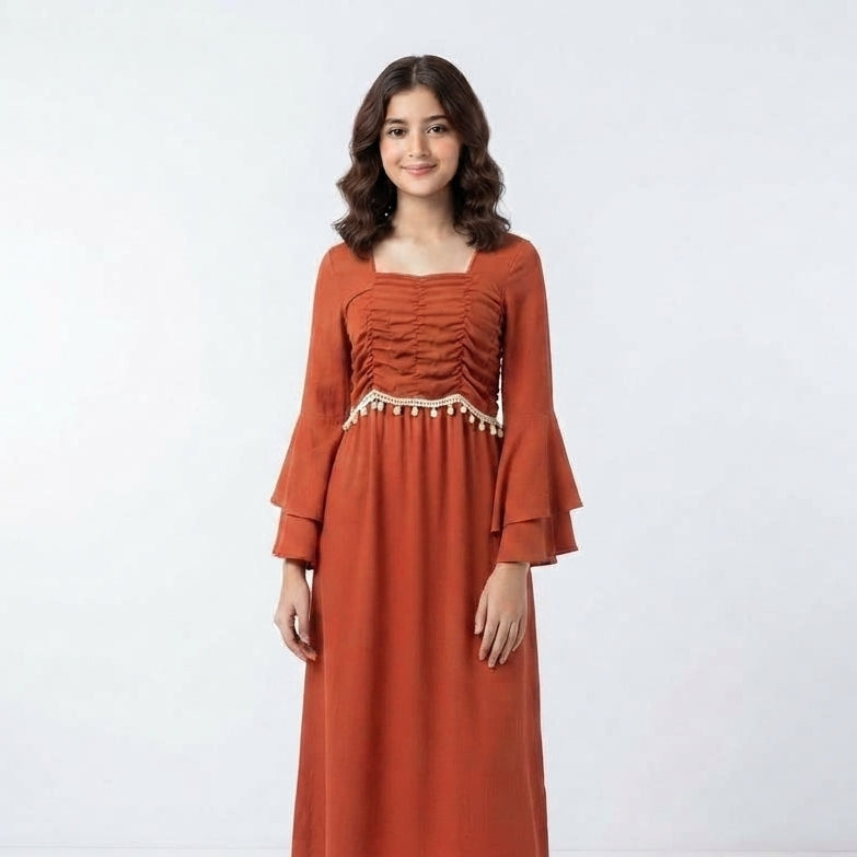 Bohemian Bell-Sleeve Maxi (A-244)