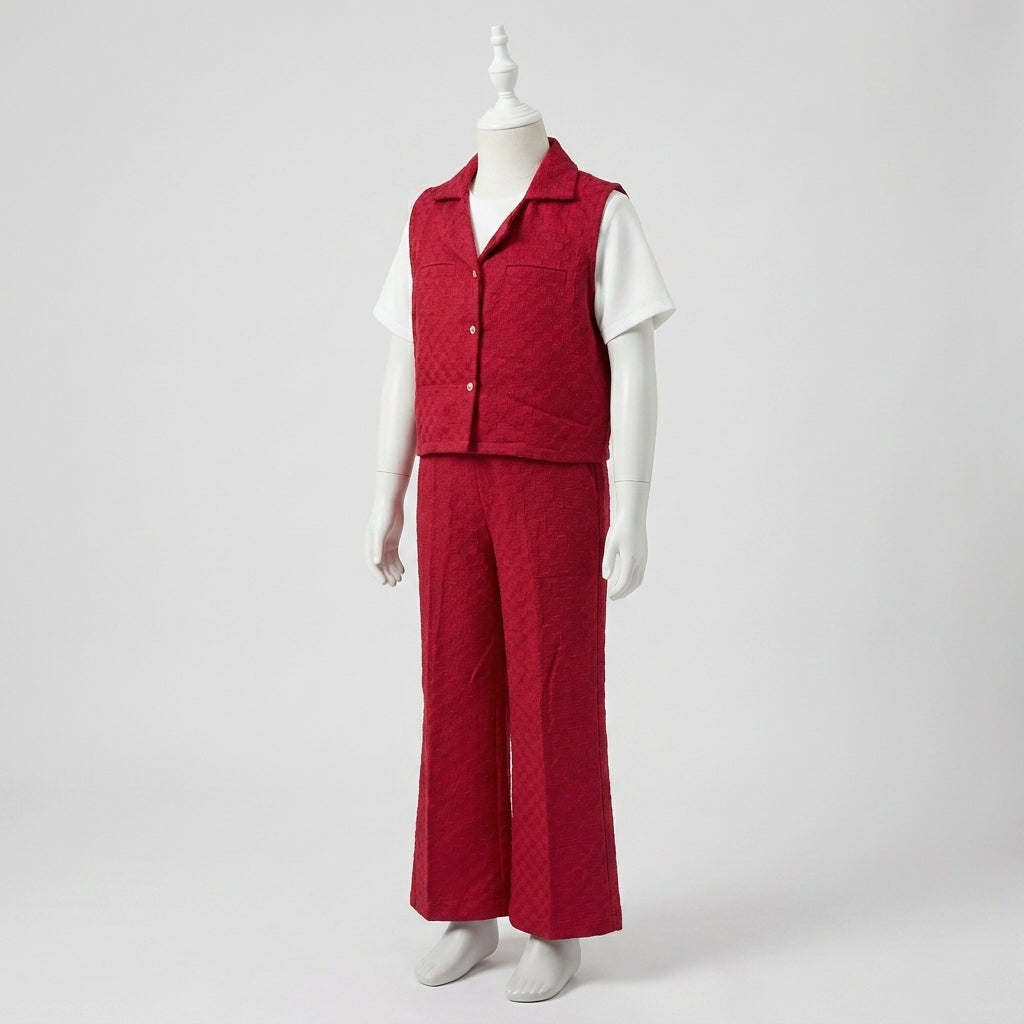Girls Co-ord Set with Inner Tee (Kids 3-Piece codset)