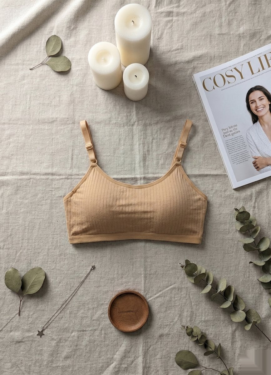 Smooth Contour Support Bra - Brown/Gray